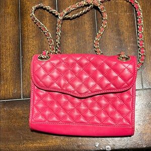 Rebecca Minkoff leather Pink Quilted Chain Shoulder Bag